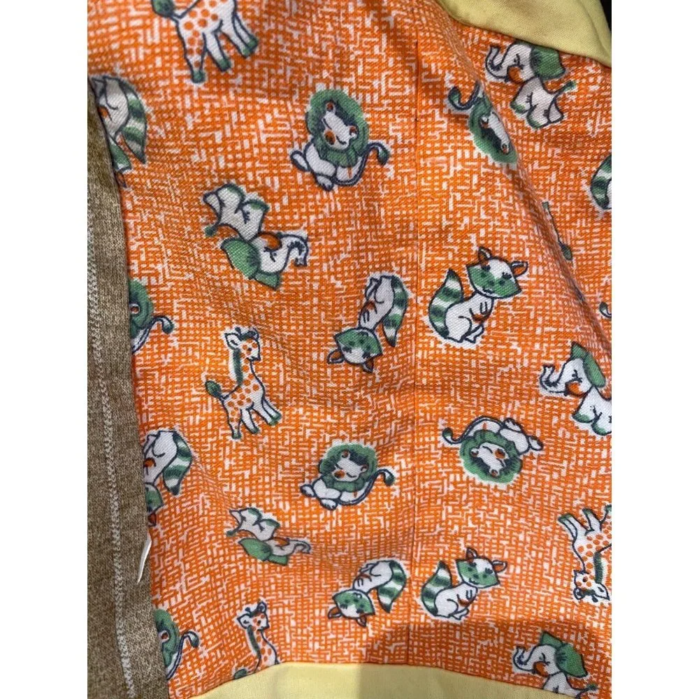 VTG Handmade Patchwork quilt bedspread thin hippy animal full 85 X 71